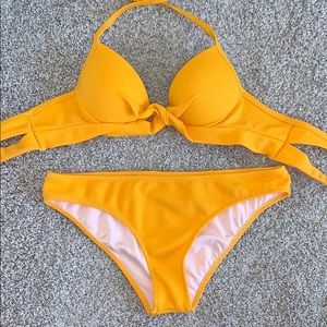 Shade and shore yellow bikini set